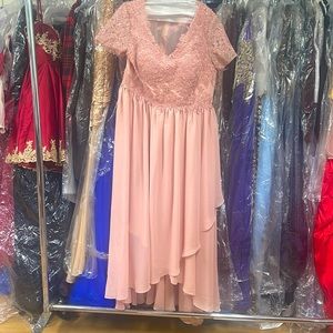 Dusty pink long gown